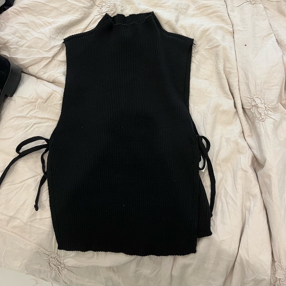 Pretty little thing mock neck top with open sides